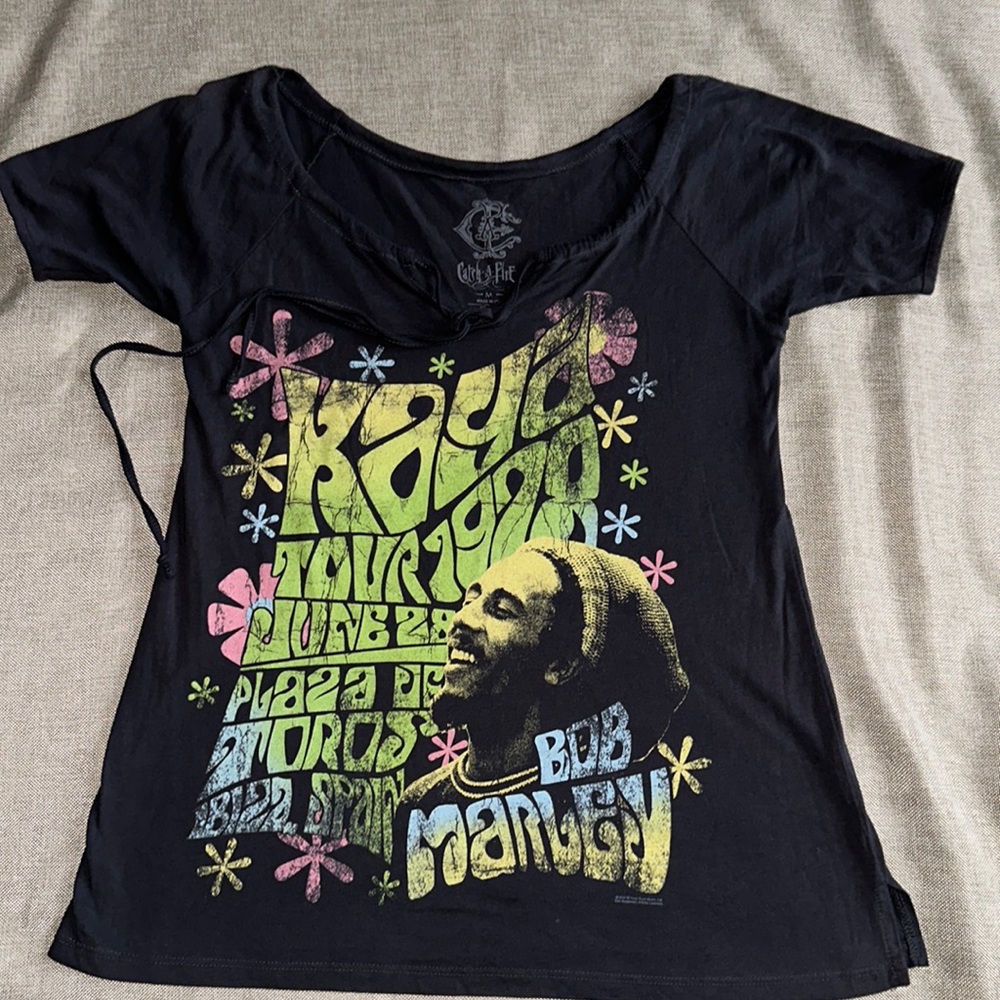 Bob Marley Tie Front Tee